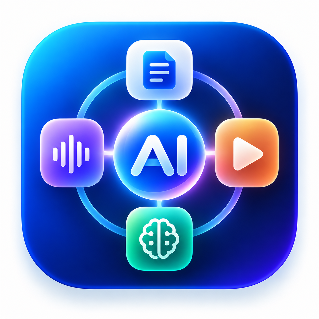 An AI hub connecting capabilities, representing choice and control